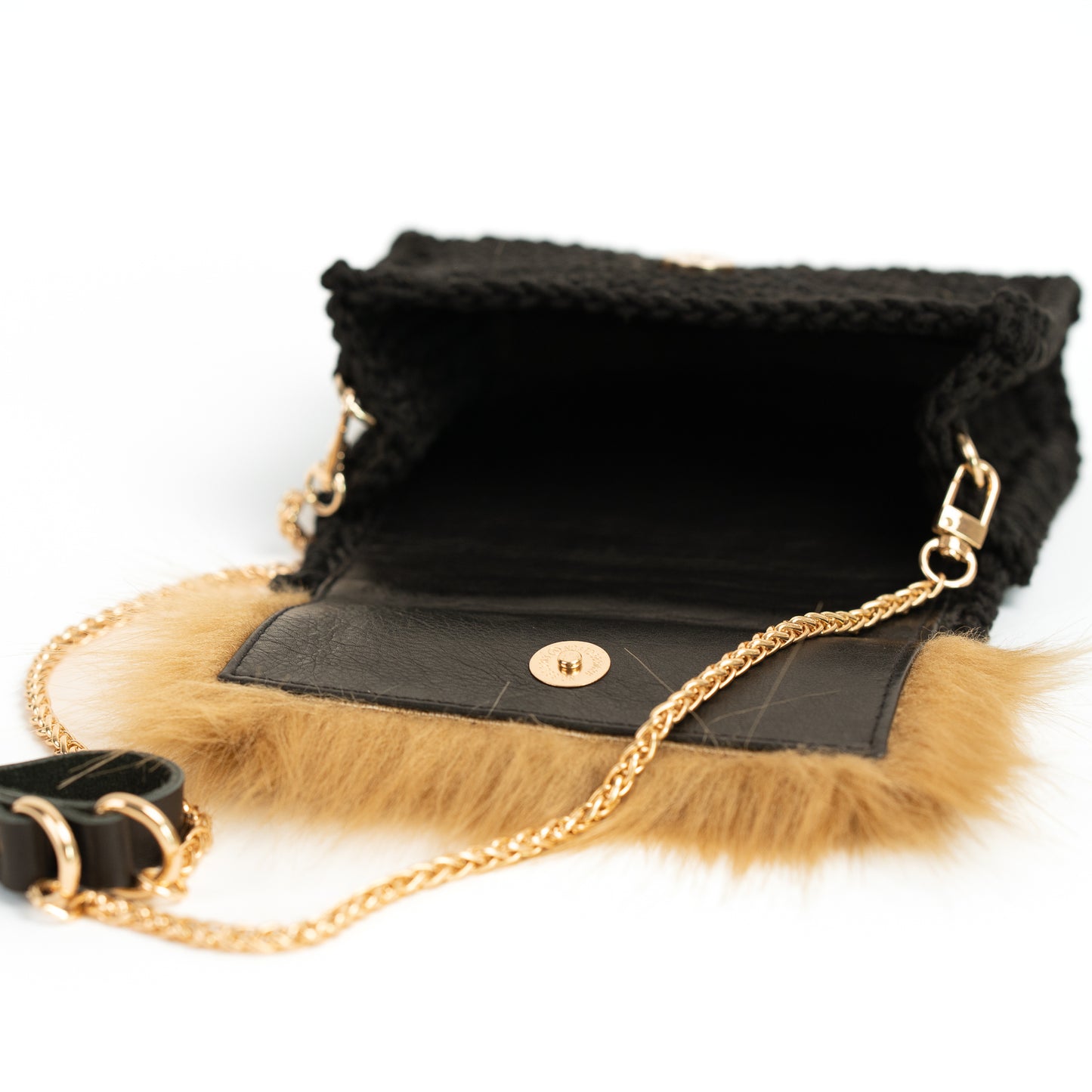 SAC BANDOULIERE NOIR LUXE FOURRURE_1