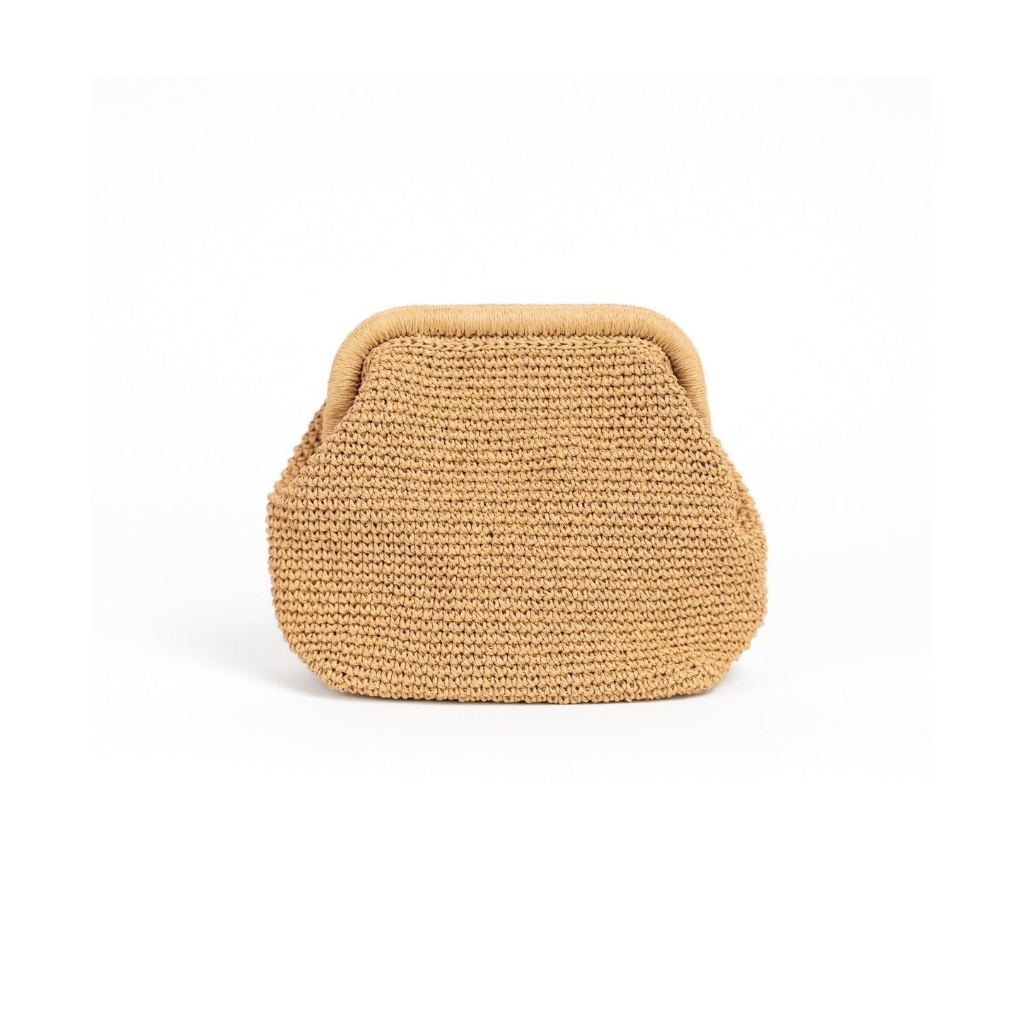 Straw Crossbody Bag, Beige