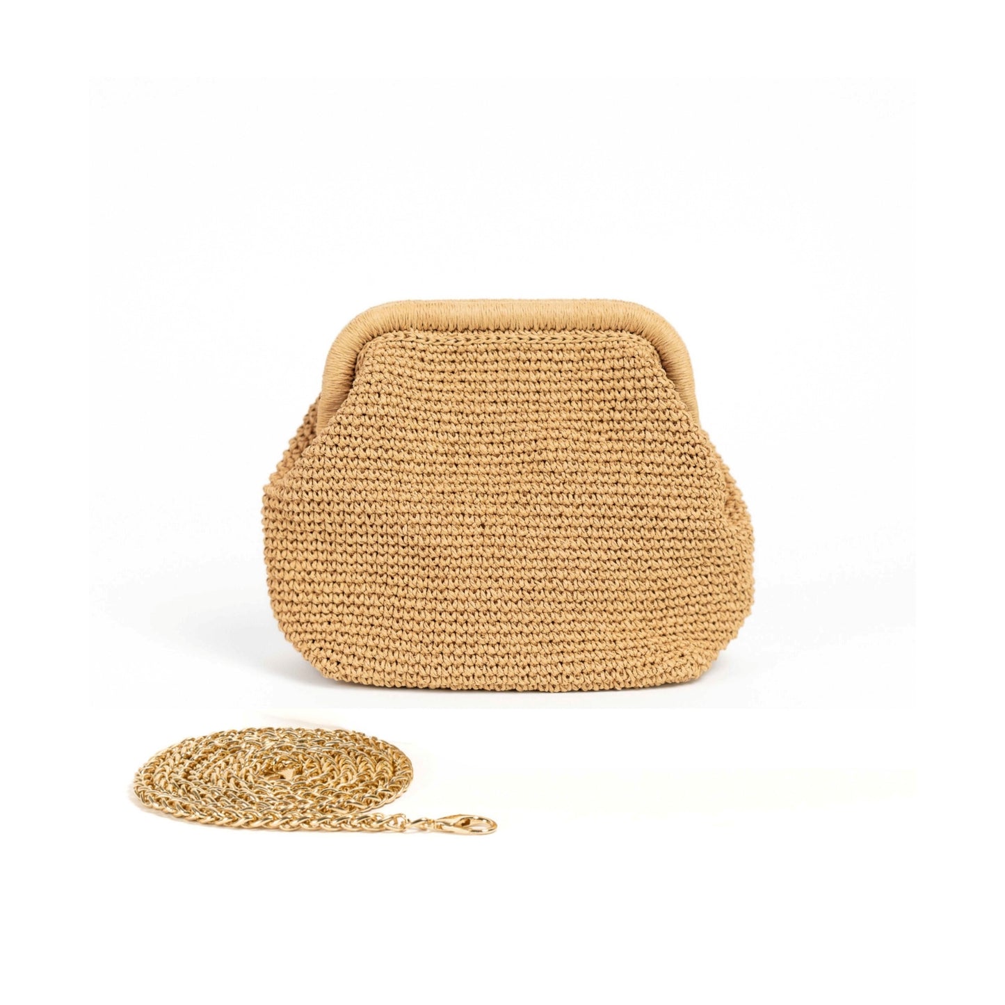 Straw Pouch Bag, Paille