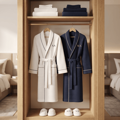 CUSTOM_INITIALS_WAFFLE_BATHROBE_FOR_COUPLES_