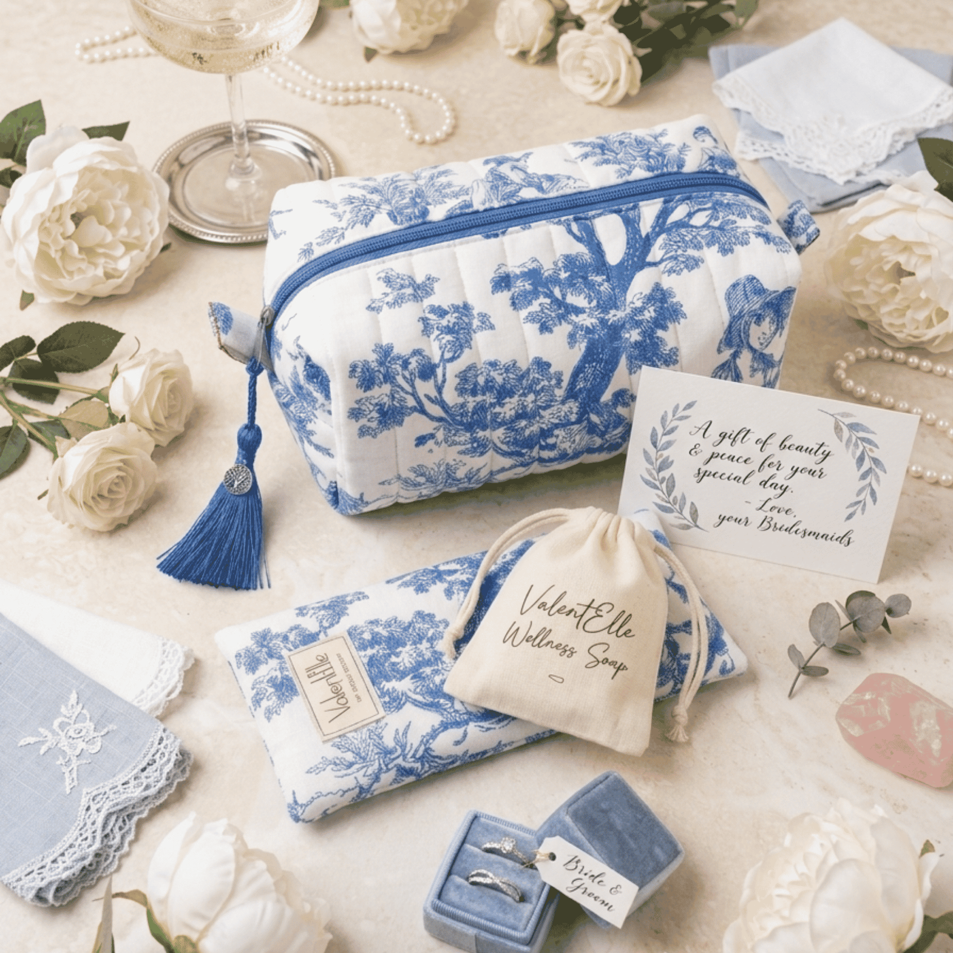 The Toile de Jouy Bridal Wellness Gift Box
