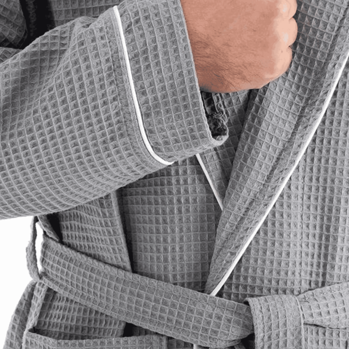 Gray Waffle Bathrobe - Unisex