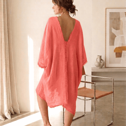 QUALITY MUSLIN BEACH COVER UP KAFTAN DRESS