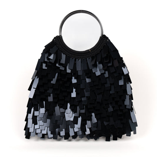 Black Sequins Evening Bag