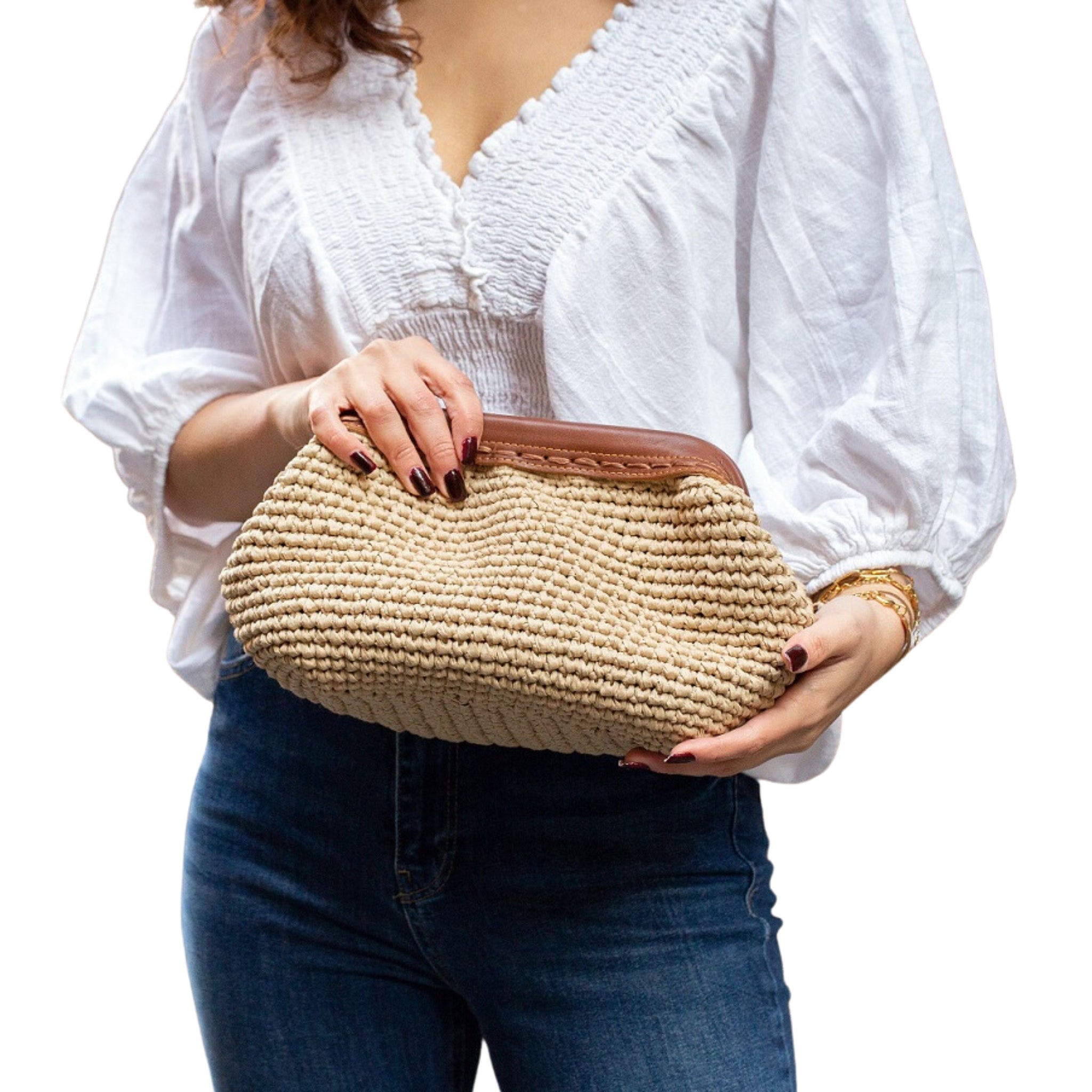 Pochette clearance raphia mariage