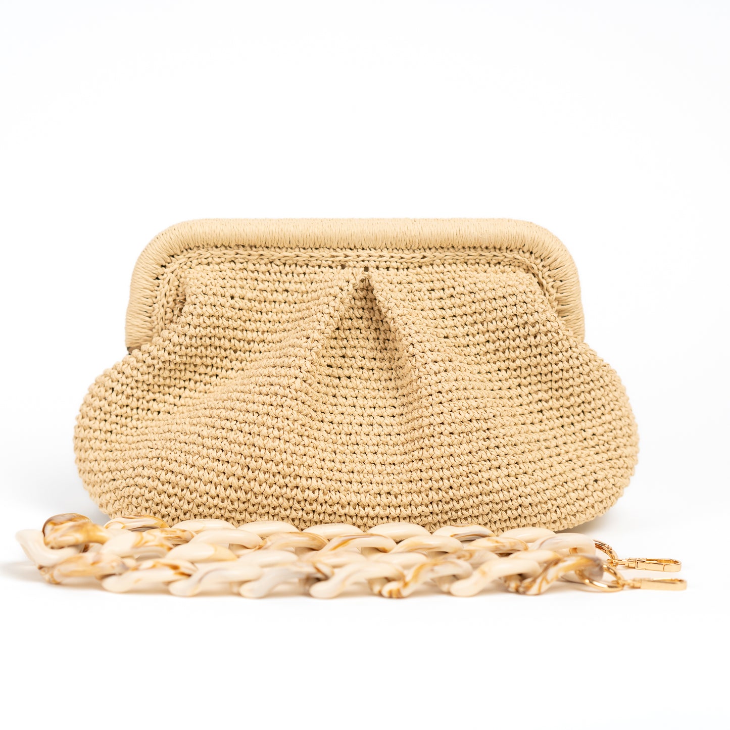 Raffia beach bag, Straw