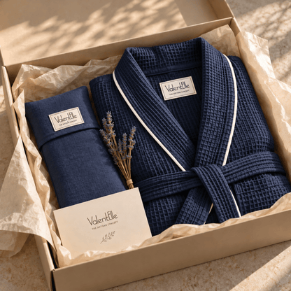 Waffle Bathrobe & Eye Pillow – Relaxing Gift Set