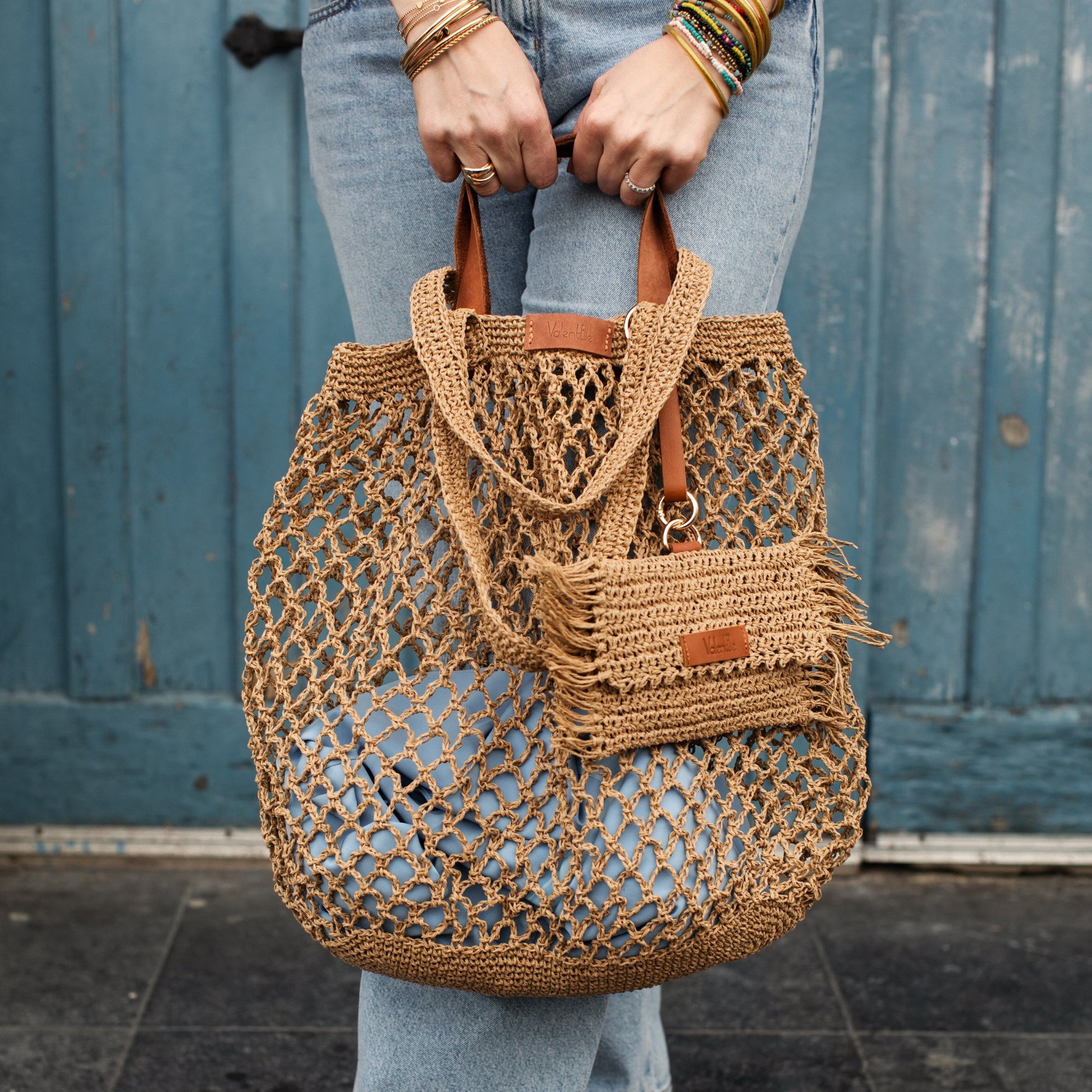 Raffia Mesh Beach Bag
