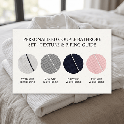 Personalized Waffle Bathrobe with Initials