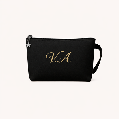 elegant black custom clutch bag