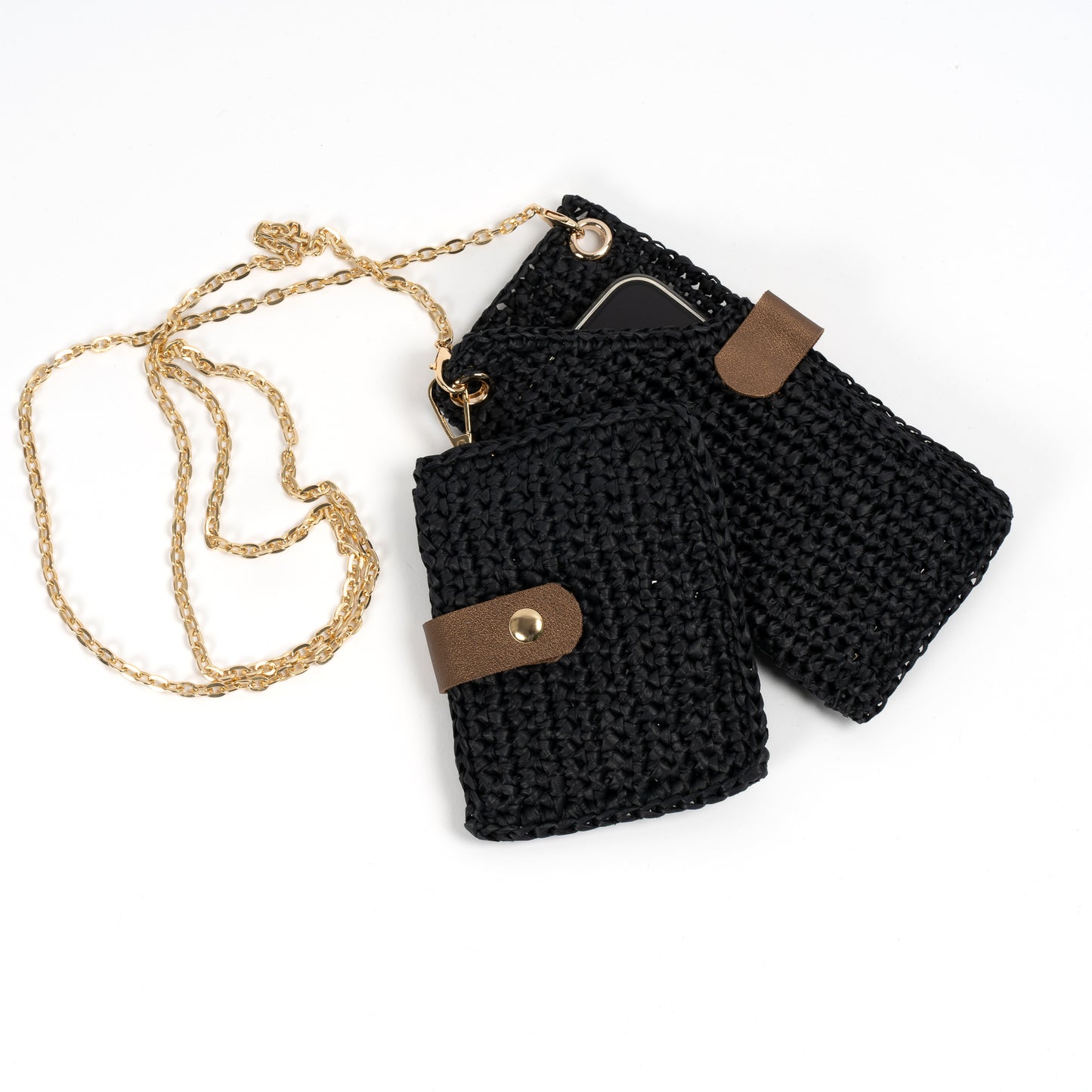 *NEW* Raffia Mobile Phone Bag and Mini Clutch Set