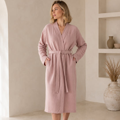quality cotton gauze robe for home