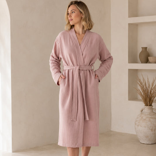 quality cotton gauze robe for home