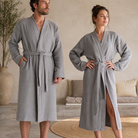 quality cotton gauze robe for home